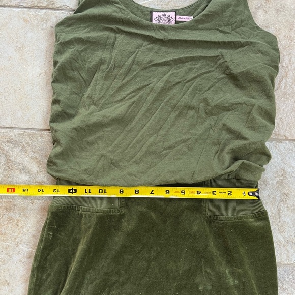 Juicy Couture Y2K Green Terry Cloth Mini Dress S Glitter Pool Lounge Vibe ‘00s - Picture 11 of 13